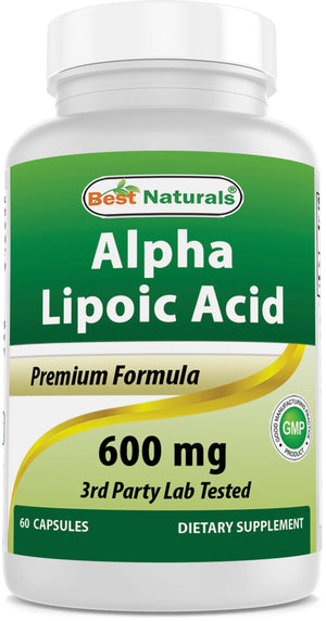 Best Naturals Alpha Lipoic Acid 600 mg 60 Capsules - shopbestnaturals.com