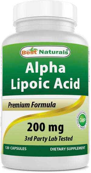 Best Naturals Alpha lipoic acid 200mg 120 Capsules - shopbestnaturals.com