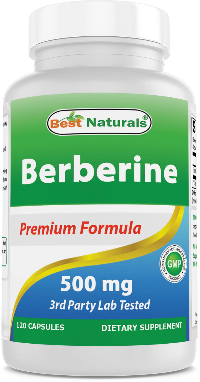 Best Naturals Berberine 500mg 120 Capsules - Supports Immune Function, Cardiovascular & Gastrointestinal Function