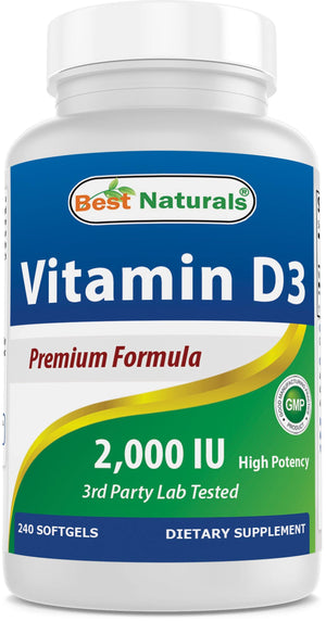 Best Naturals Vitamin D3 2000 IU 240 Softgels - shopbestnaturals.com