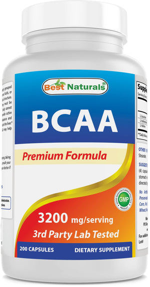 Best Naturals BCAA 800 mg 200 Capsules - shopbestnaturals.com