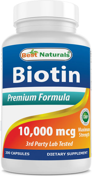 Best Naturals Biotin 10000 mcg 200 Capsules - shopbestnaturals.com