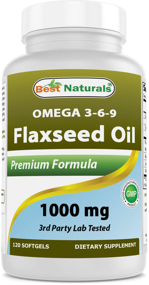 Best Naturals Flaxseed oil 1000 mg 120 Softgels - shopbestnaturals.com