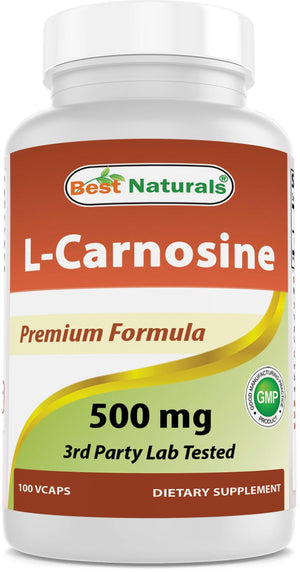 Best Naturals L-Carnosine 500mg 100 vcaps - shopbestnaturals.com