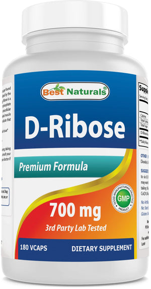 Best Naturals D-Ribose 700 mg 180 Vegetarian Capsules - shopbestnaturals.com