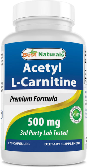 Best Naturals Acetyl L-Carnitine 500 mg 120 Capsules - shopbestnaturals.com