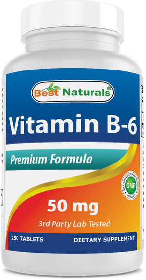 Best Naturals Vitamin B-6 50 mg 250 Tablets - shopbestnaturals.com