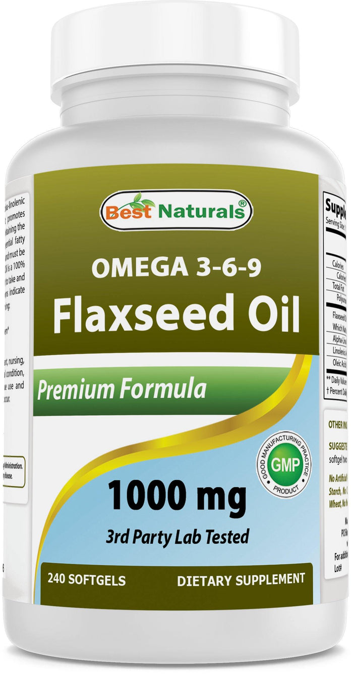Best Naturals Flaxseed oil 1000 mg 240 Softgels