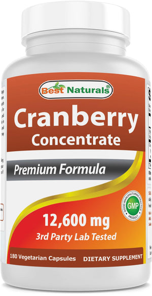 Best Naturals Cranberry Concentrate 12600 mg 180 Vegetarian Capsules - shopbestnaturals.com