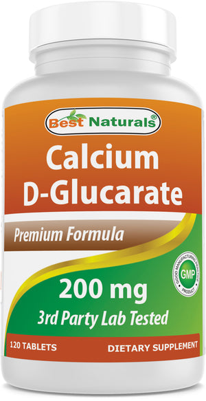 Best Naturals Calcium D-Glucarate 200 mg 120 Tablets