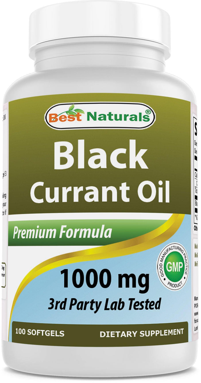 Best Naturals Black Currant Oil 1000 mg Double Strength 100 Softgels