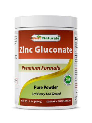 Best Naturals Zinc Gluconate Pure Powder 1 Pound