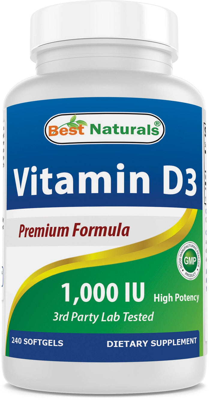 Best Naturals Vitamin D3 1000 IU 240 Softgels