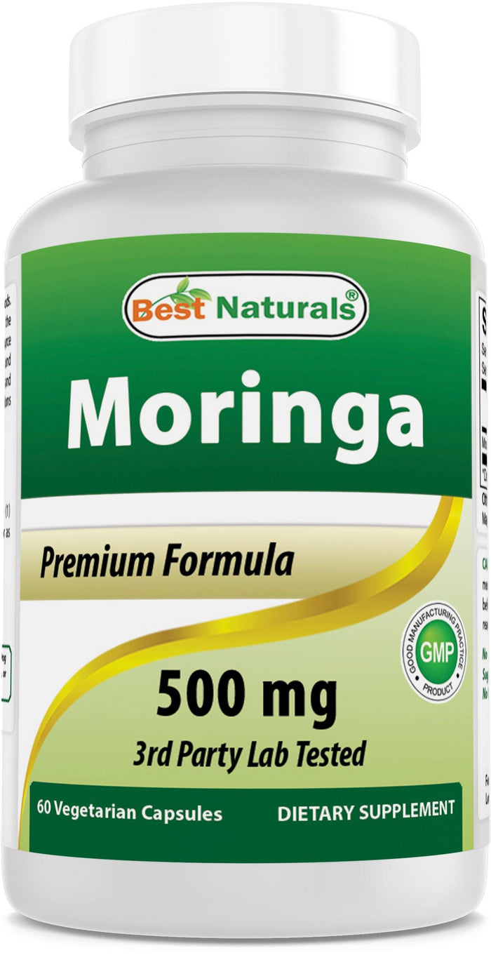Best Naturals Moringa 500 mg 60 Vegetarian Capsules