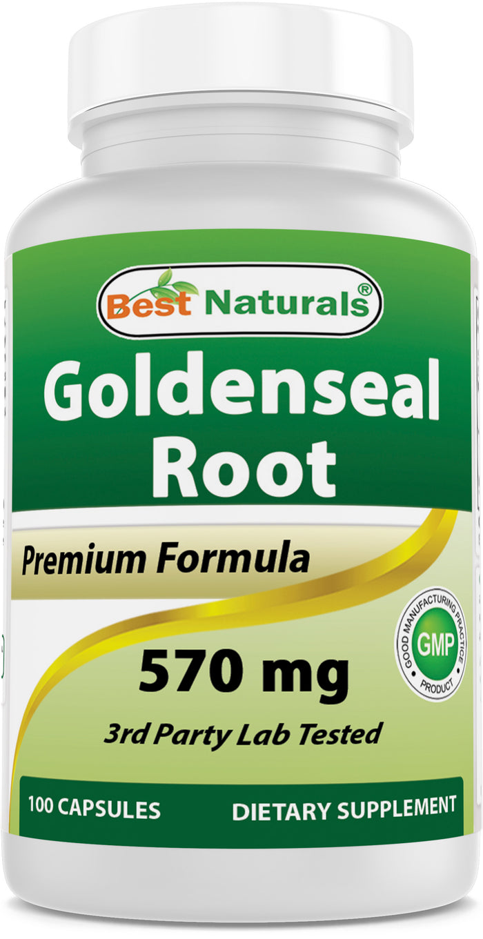 Best Naturals Goldenseal Root 570 mg 100 Capsules