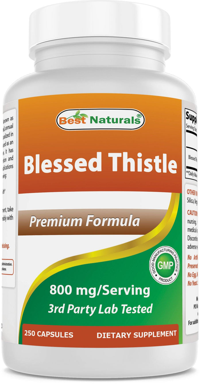 Best Naturals Blessed Thistle 800mg/Serving 250 Capsules