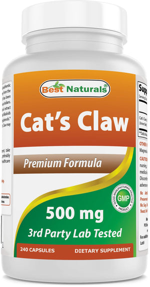 Best Naturals Cat's Claw 500 mg 240 Capsules - shopbestnaturals.com