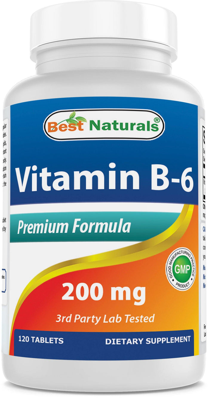Best Naturals Vitamin B6 200mg for Adults, 120 Tablets