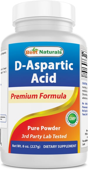Best Naturals D-Aspartic Acid Pure Powder - Testosterone Booster - 8 OZ
