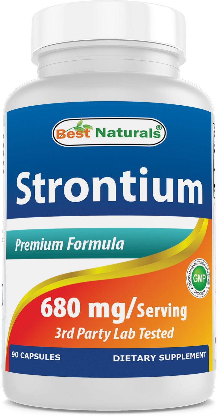 Best Naturals Strontium Bone Building Formula 680 mg/Serving 90 Capsules