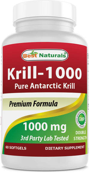 Best Naturals Krill Oil 1000mg 60 softgels - shopbestnaturals.com