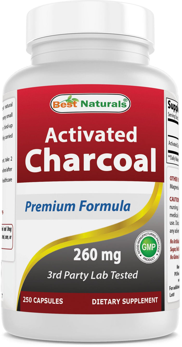 Best Naturals Activated Charcoal 260mg 250 Capsules