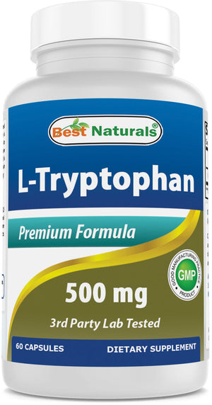 Best Naturals L-Tryptophan 500 mg 60 Capsules - shopbestnaturals.com