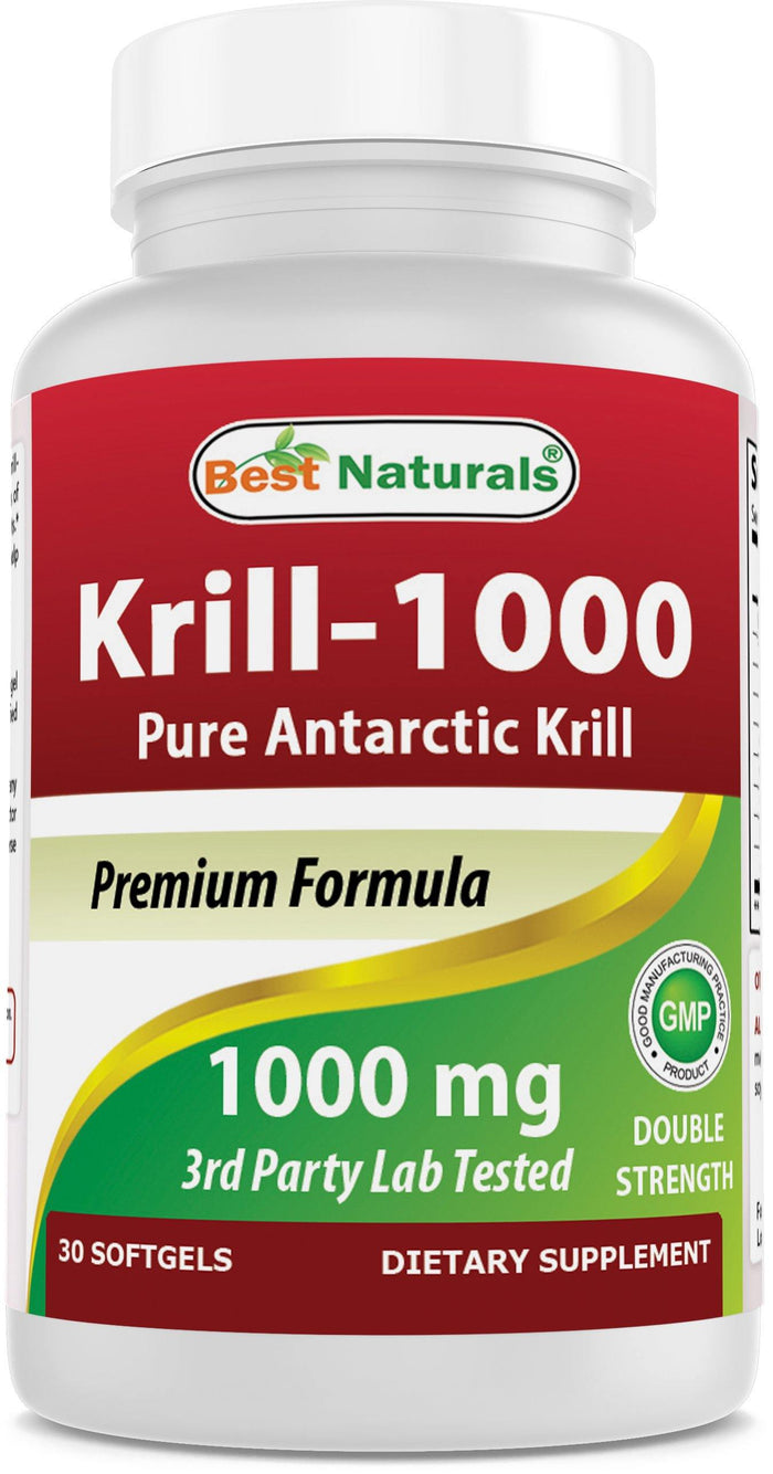 Best Naturals Krill Oil 1000 mg 30 Softgels