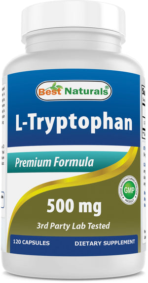 Best Naturals L-Tryptophan 500 mg 120 Capsules - shopbestnaturals.com