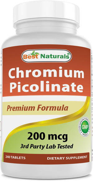 Best Naturals Chromium Picolinate 200 mcg 240 Tablets - shopbestnaturals.com