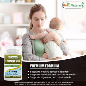 Best Naturals Fenugreek Seed Powder 610 mg 180 Capsules - shopbestnaturals.com