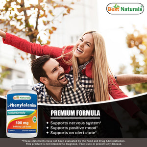 Best Naturals L-Phenylalanine 500 mg 90 Tablets - shopbestnaturals.com