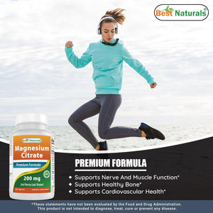 Best Naturals Magnesium Citrate 200 mg 250 tablets - shopbestnaturals.com