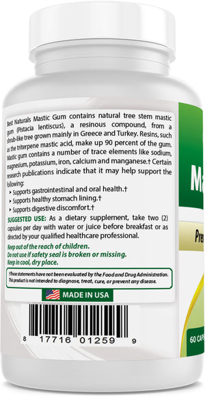 Best Naturals Mastic Gum 500 mg 60 Capsules