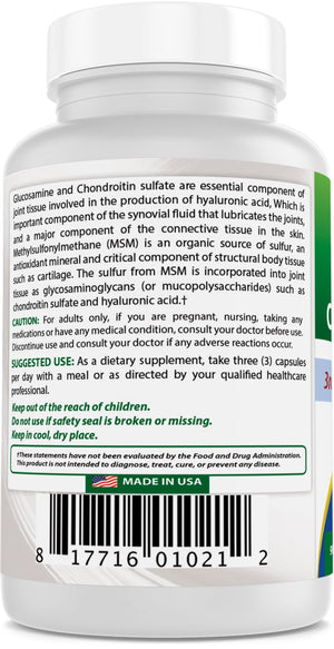 Best Naturals Glucosamine Chondroitin MSM 90 Capsules - shopbestnaturals.com