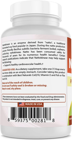 Best Naturals Nattokinase 100 mg 90 Vegetarian Capsules - shopbestnaturals.com