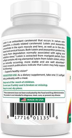 Best Naturals Lutein 40 mg 60 Softgels - shopbestnaturals.com