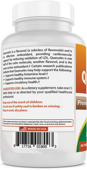 Best Naturals Quercetin 1000 mg 60 Tablets - shopbestnaturals.com
