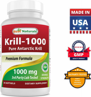 Best Naturals Krill Oil 1000 mg 30 Softgels - shopbestnaturals.com