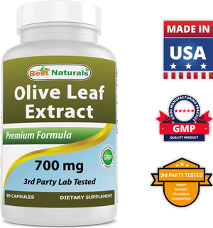 Best Naturals Olive Leaf Extract 700 mg 90 Capsules