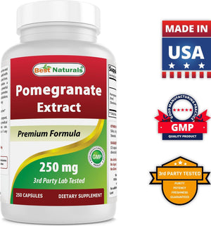 Best Naturals Pomegranate 250 mg 250 Capsules - shopbestnaturals.com