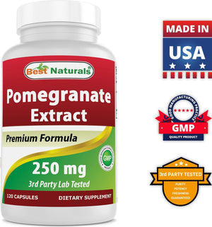 Best Naturals Pomegranate 250 mg 120 Capsules - shopbestnaturals.com