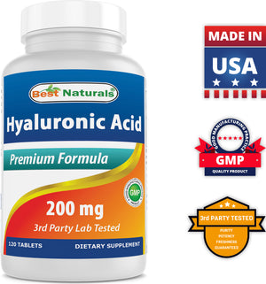 Best Naturals Hyaluronic Acid 200 mg 120 Tablets