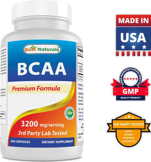 Best Naturals BCAA 800 mg 200 Capsules - shopbestnaturals.com