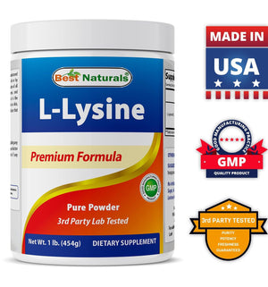 Best Naturals L-Lysine Powder 1 Lb - shopbestnaturals.com