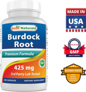 Best Naturals Burdock Root 425 mg 180 Capsules - shopbestnaturals.com