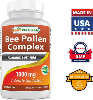 Best Naturals Bee Pollen Complex 120 Tablets - shopbestnaturals.com
