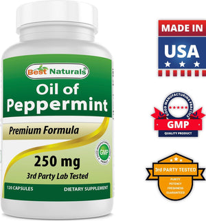 Best Naturals Peppermint oil 250 mg 120 Capsules - shopbestnaturals.com