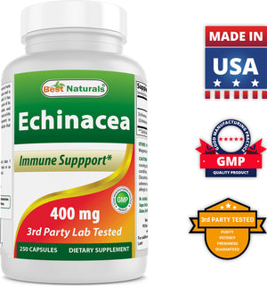 Best Naturals Echinacea 400 mg 250 Capsules