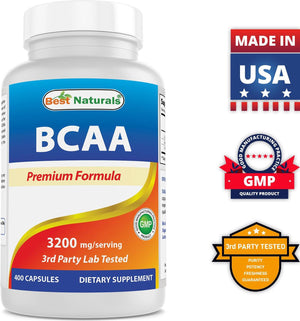 Best Naturals BCAA 800 mg 400 Capsules - shopbestnaturals.com